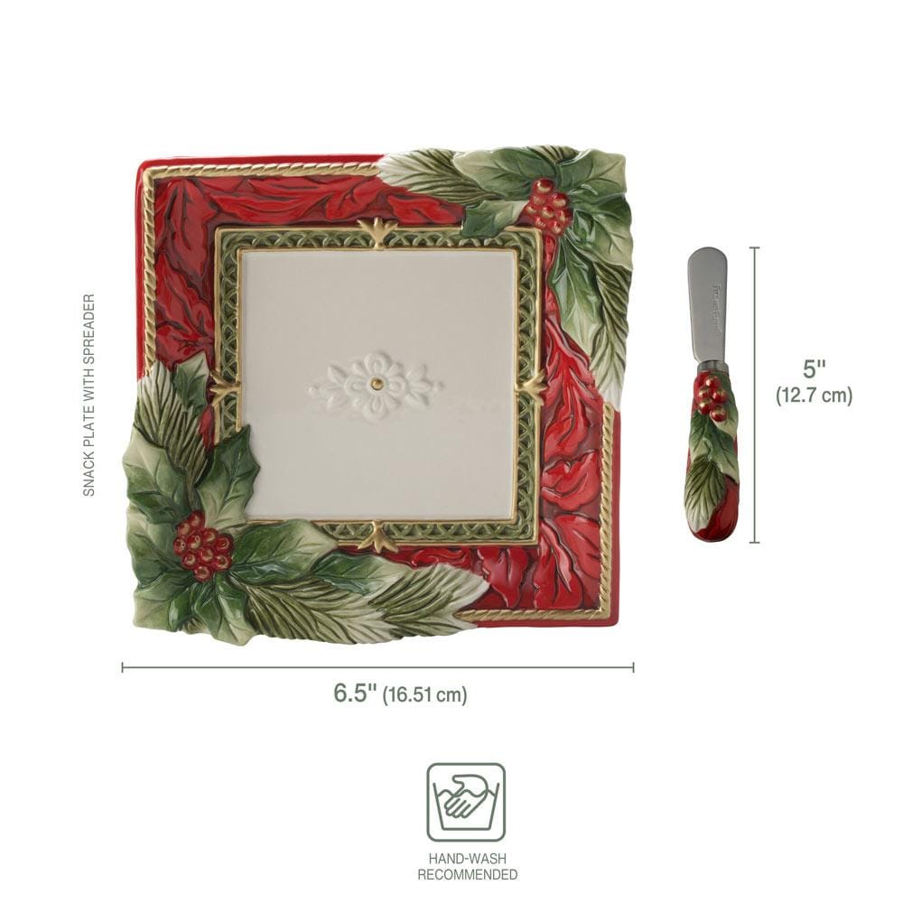 Holiday Home Appetizer Plate and Spreader Set