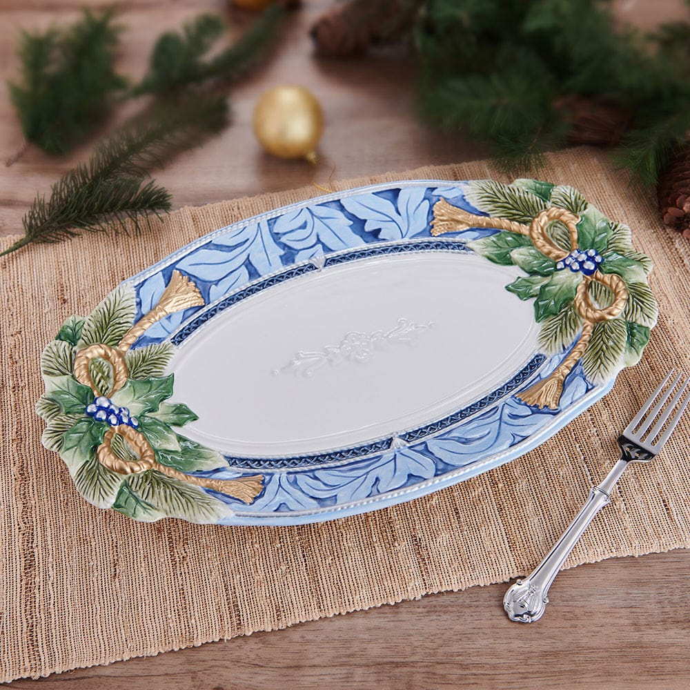 Holiday Home Blue Large Platter