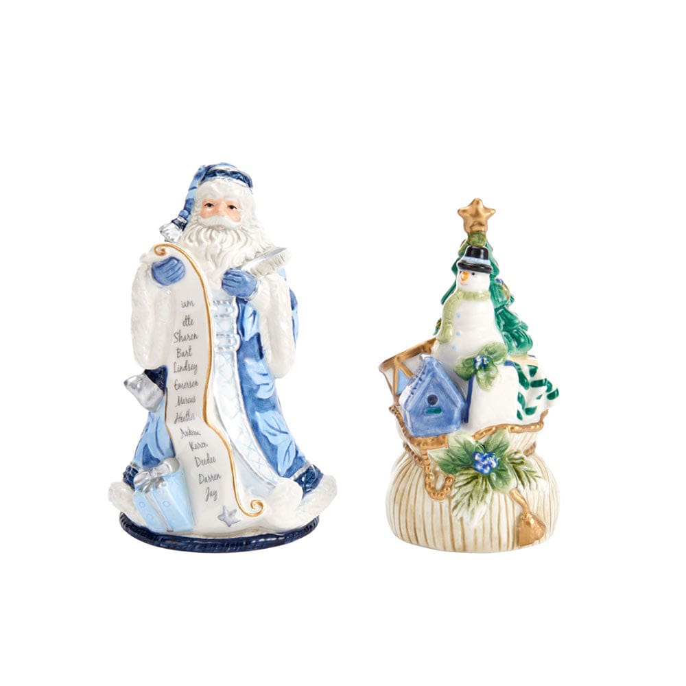 Holiday Home Blue Santa Salt and Pepper Set