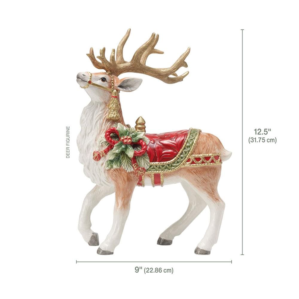 Holiday Home Deer Figurine, 12.5 IN