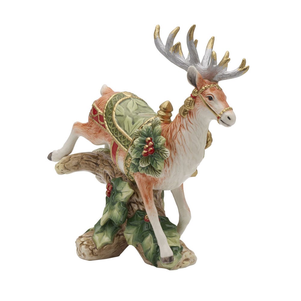 Holiday Home Green Landing Deer Candleholder