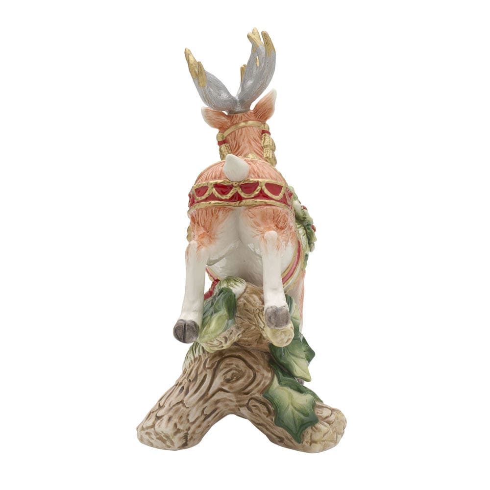 Holiday Home Green Landing Deer Candleholder