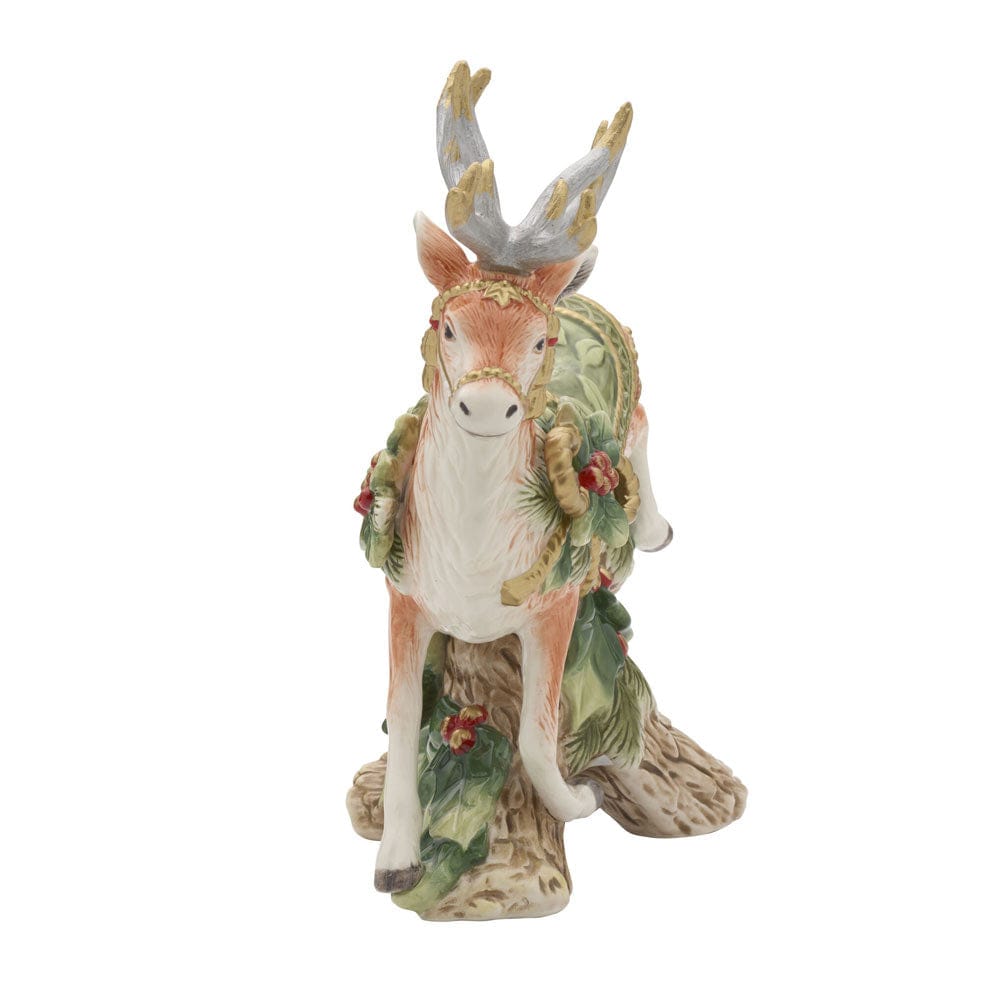 Holiday Home Green Landing Deer Candleholder