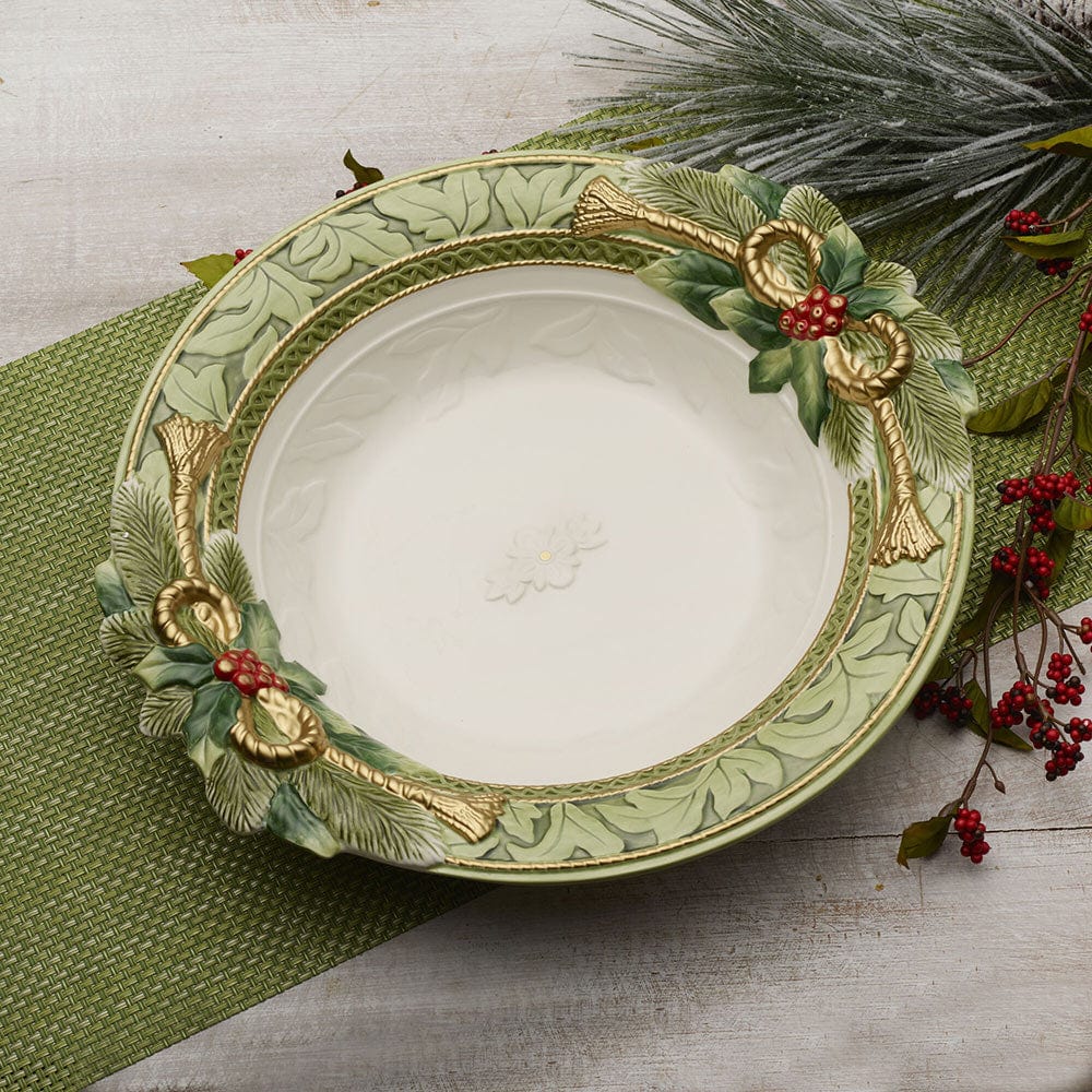 Holiday Home Green Large Serving Bowl