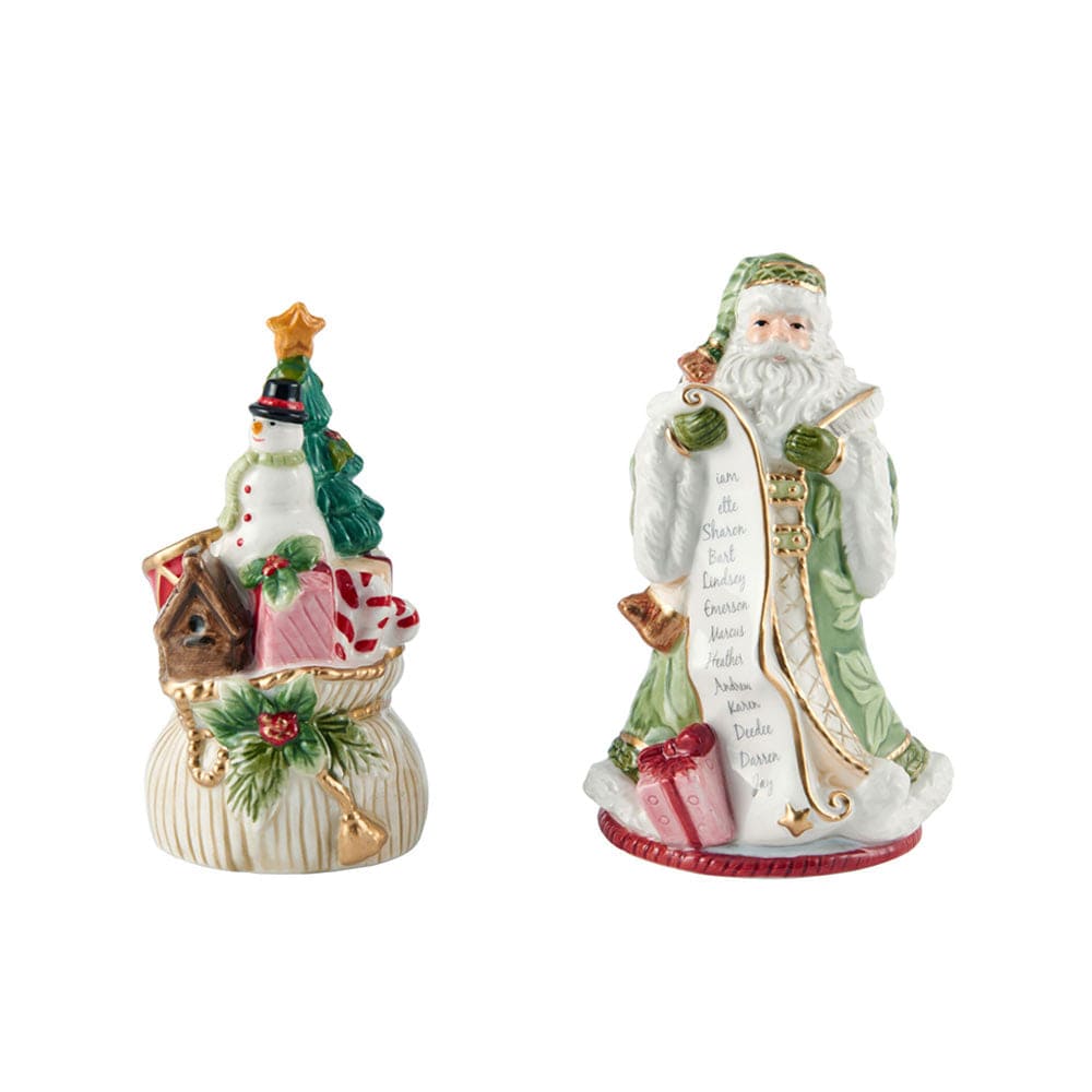 Holiday Home Green Santa Salt and Pepper Set