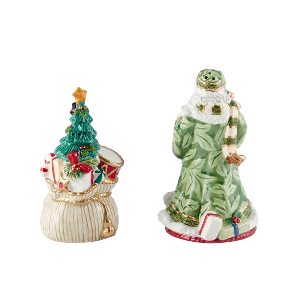 Holiday Home Green Santa Salt and Pepper Set