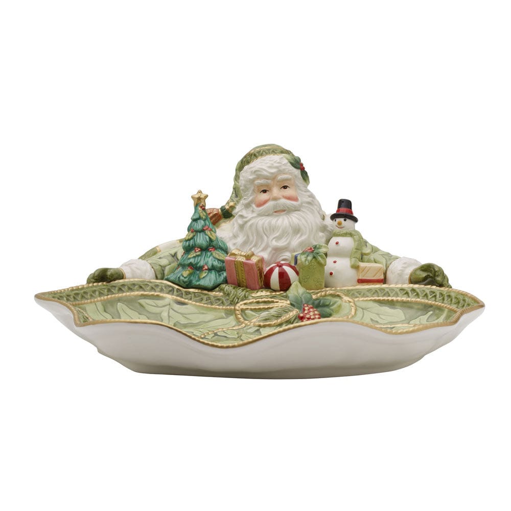 Holiday Home Green Santa Serving Bowl