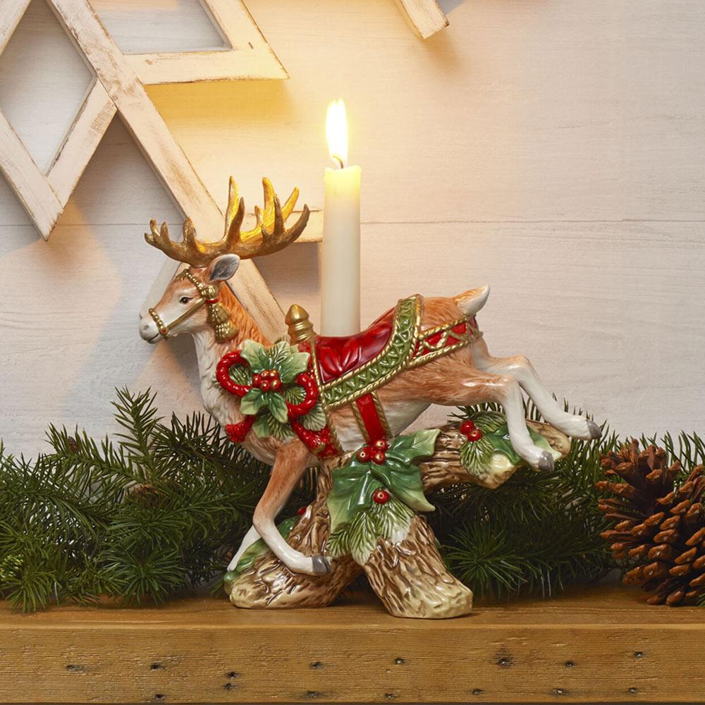 Holiday Home Landing Deer Candleholder