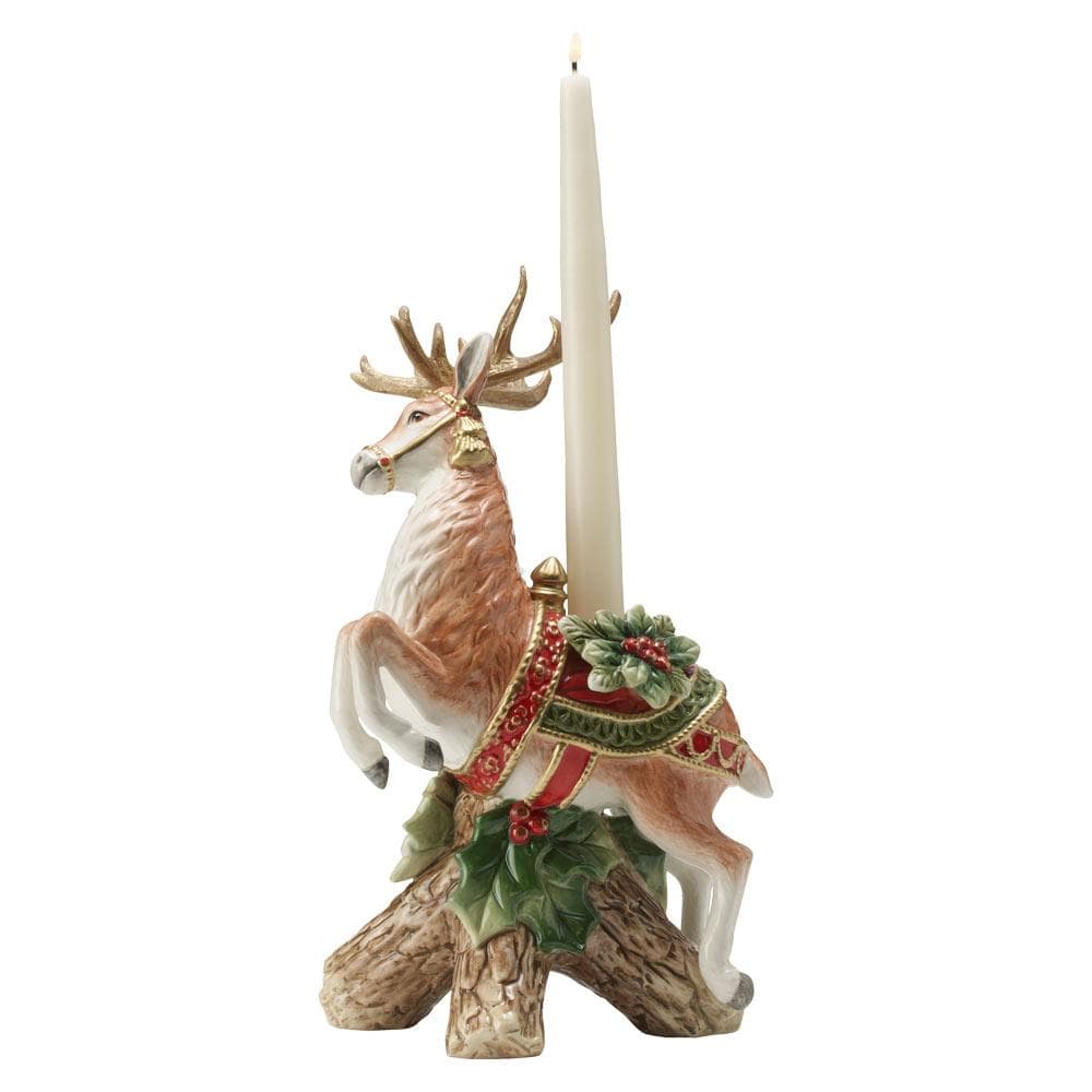 Holiday Home Leaping Deer Candleholder