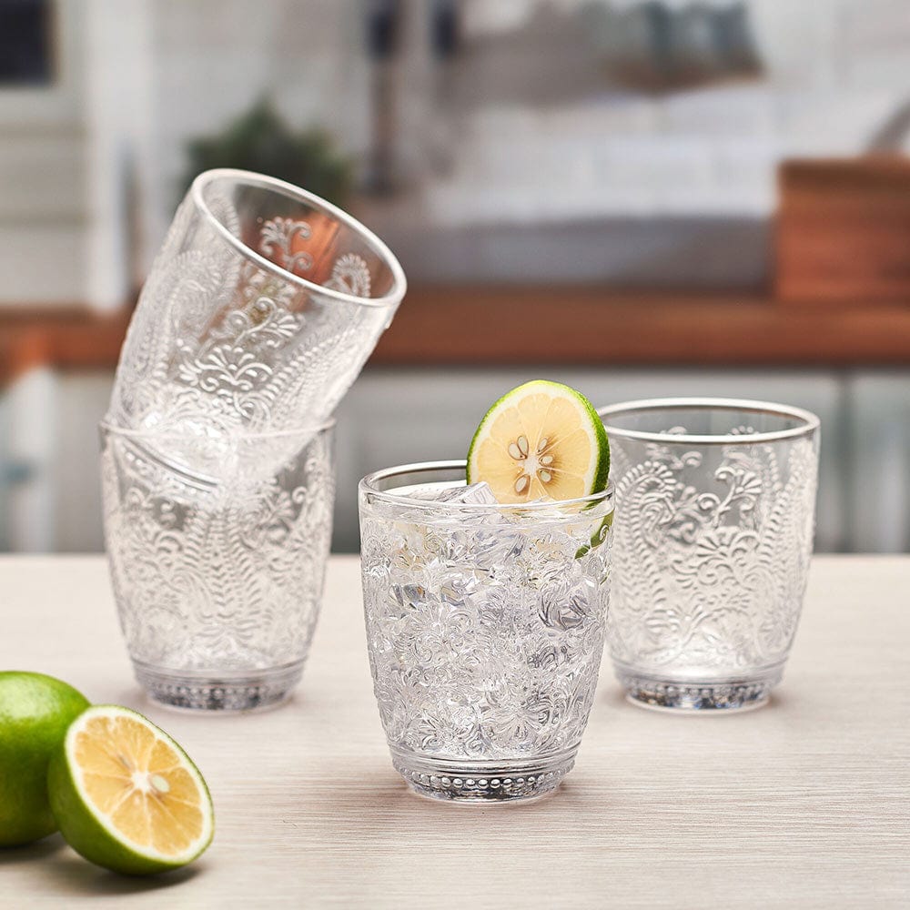 Maddi Double Old Fashioned Glasses Set of 4, Clear