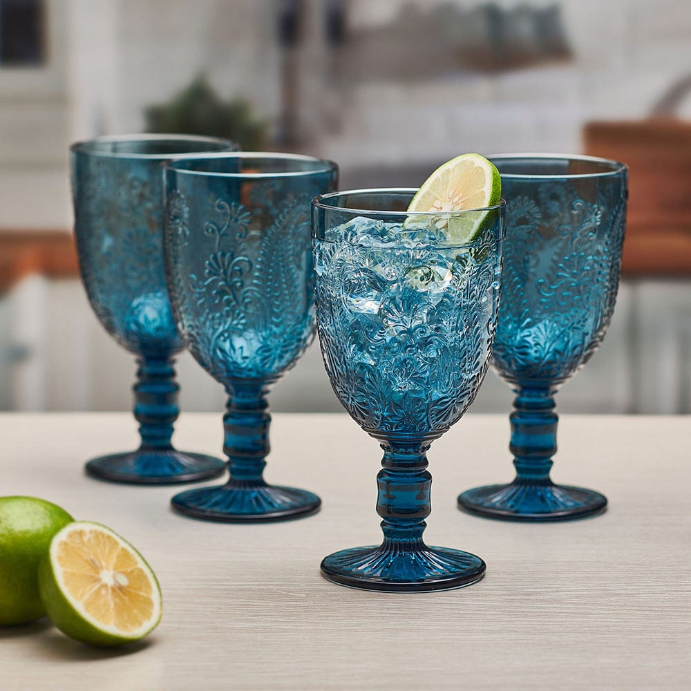 Maddi Goblets Set of 4, Indigo