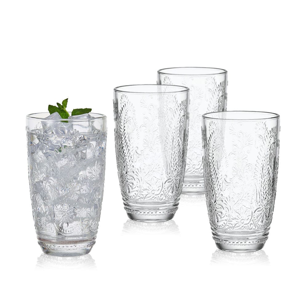 Maddi Highball Glasses Set of 4, Clear