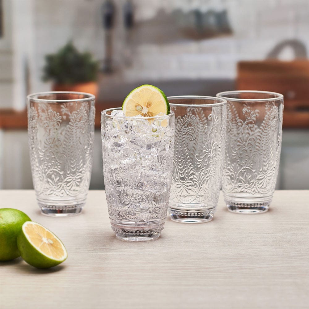 Maddi Highball Glasses Set of 4, Clear