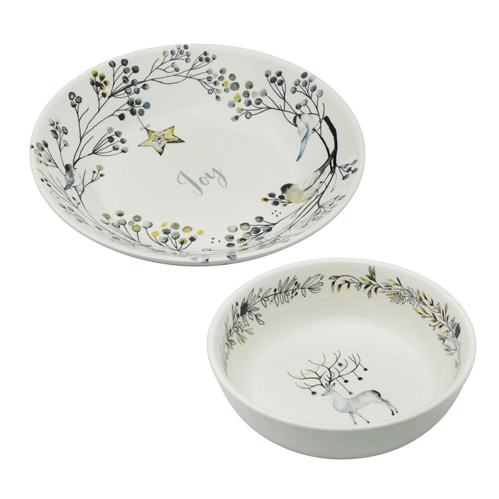 Noel Noir Set of 2 Vegetable Serve Bowls