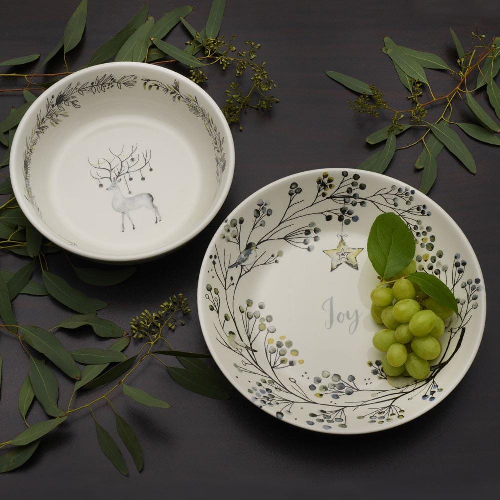 Noel Noir Set of 2 Vegetable Serve Bowls