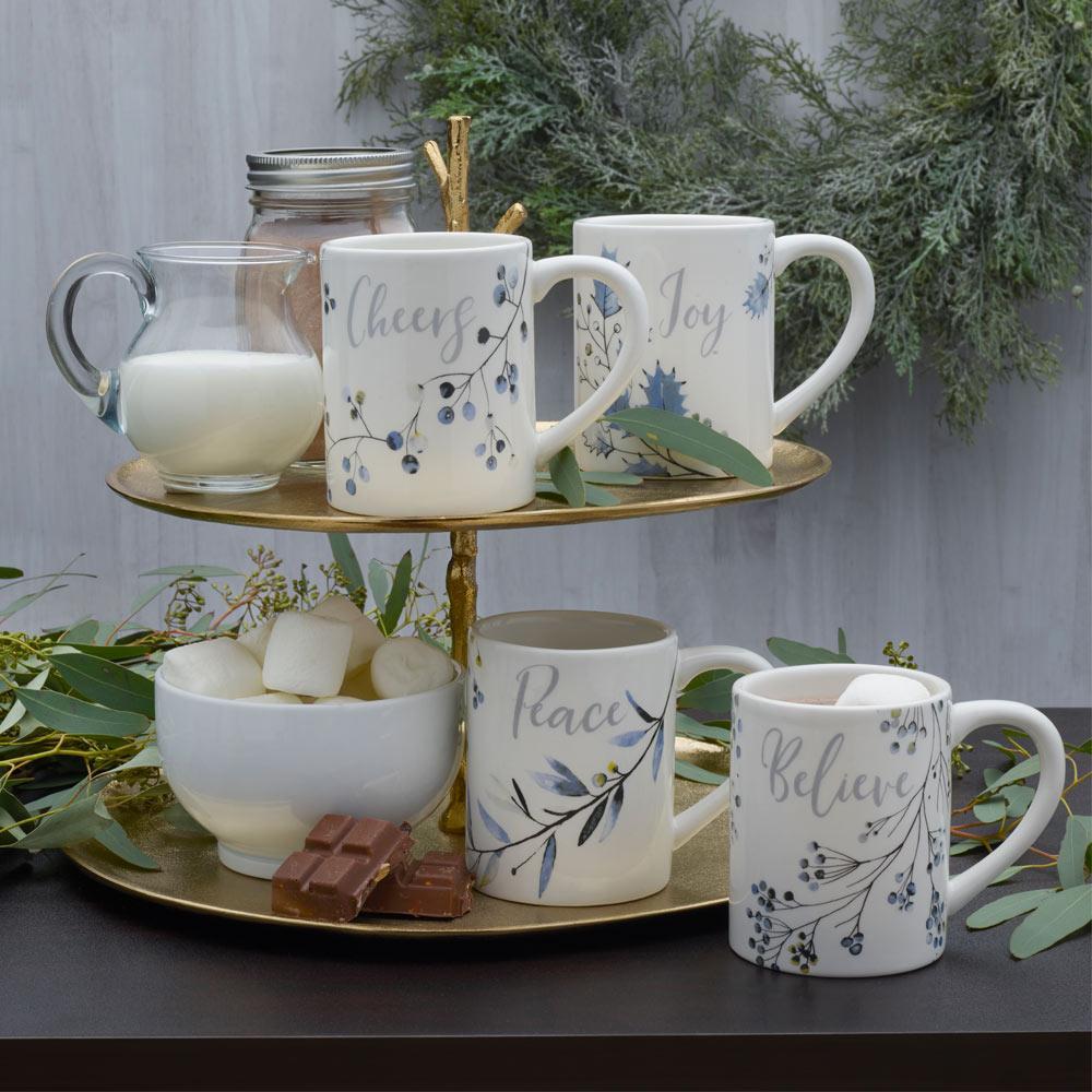 Noel Noir Set of 4 Mugs