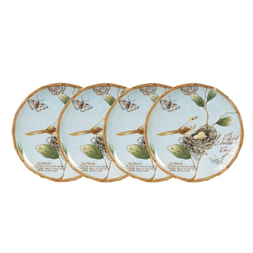 Toulouse Set of 4 Blue Accent Salad Plates