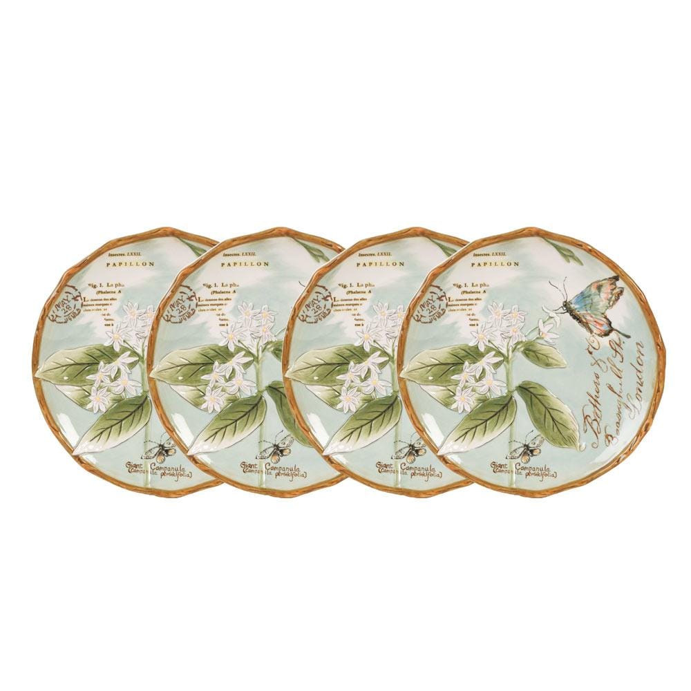 Toulouse Set of 4 Green Accent Salad Plates