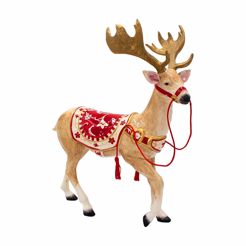 Town and Country Reindeer Figurine, 15 IN