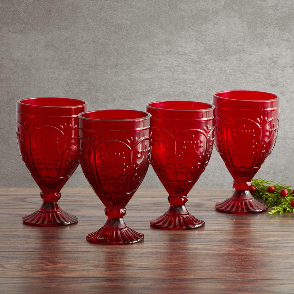 Trestle Goblets Set of 4, Red