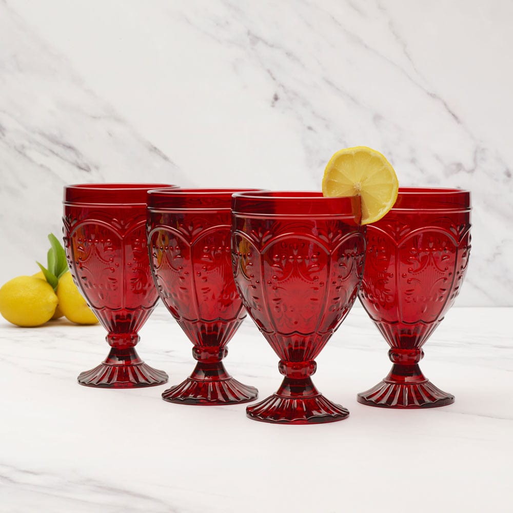 Trestle Goblets Set of 4, Red