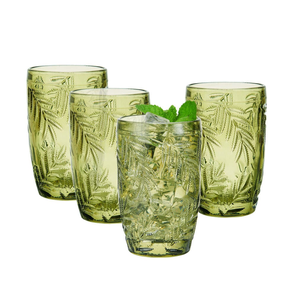 Villa Palm Highball Glasses Set of 4