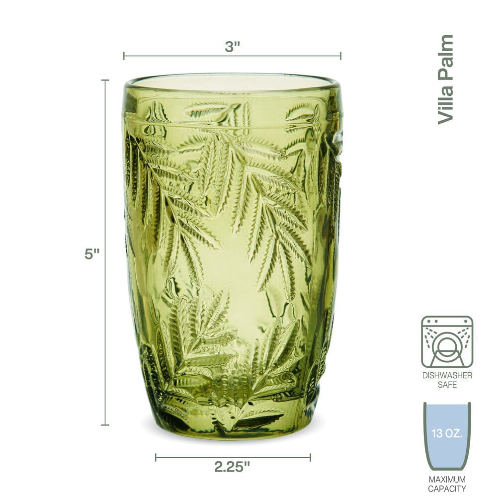 Villa Palm Highball Glasses Set of 4